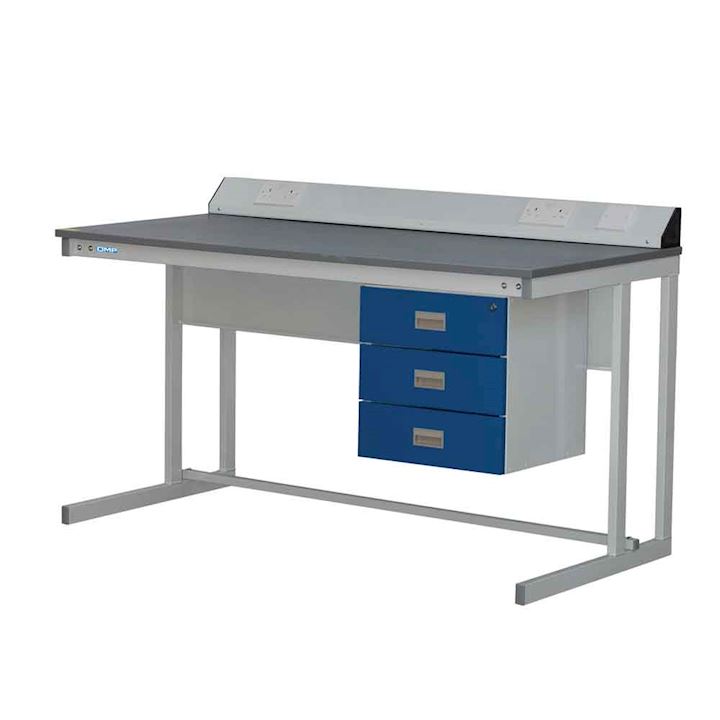 Basic Cantilever Workbench Type A with 3 drawers