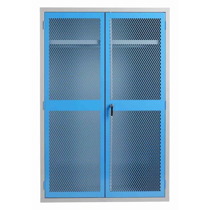 PPE Cabinet with Mesh Door & Full Width Rail 1830H x 1220W x 459D